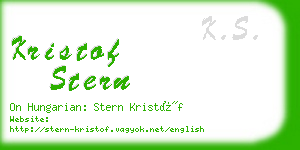 kristof stern business card